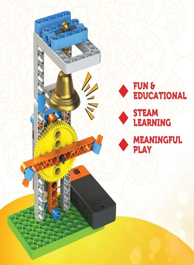 Blix Aarti Construction Set: Motorized STEM Toy with 75+ Pieces - Build 5 Devotional Models for Kids 8+ - Image 3